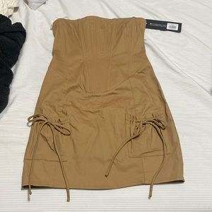 Fallen angel mini dress-white fox- brand new with tags- beige- size M